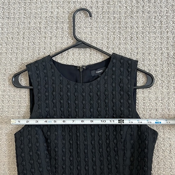 Theory Tillora Squared Dress - Black Sleeveless - Picture 3 of 6
